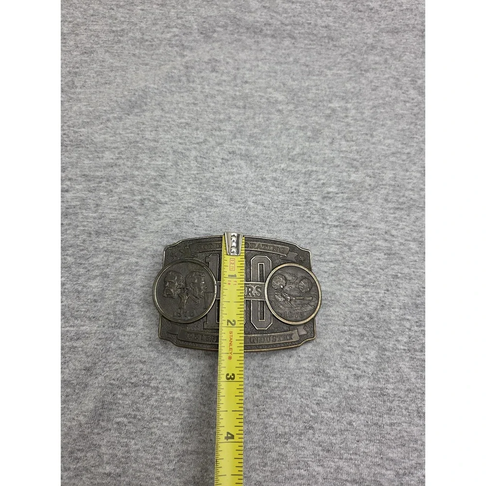 Lewis Telephone Pioneers 100 Years Industry Brass Belt Buckle